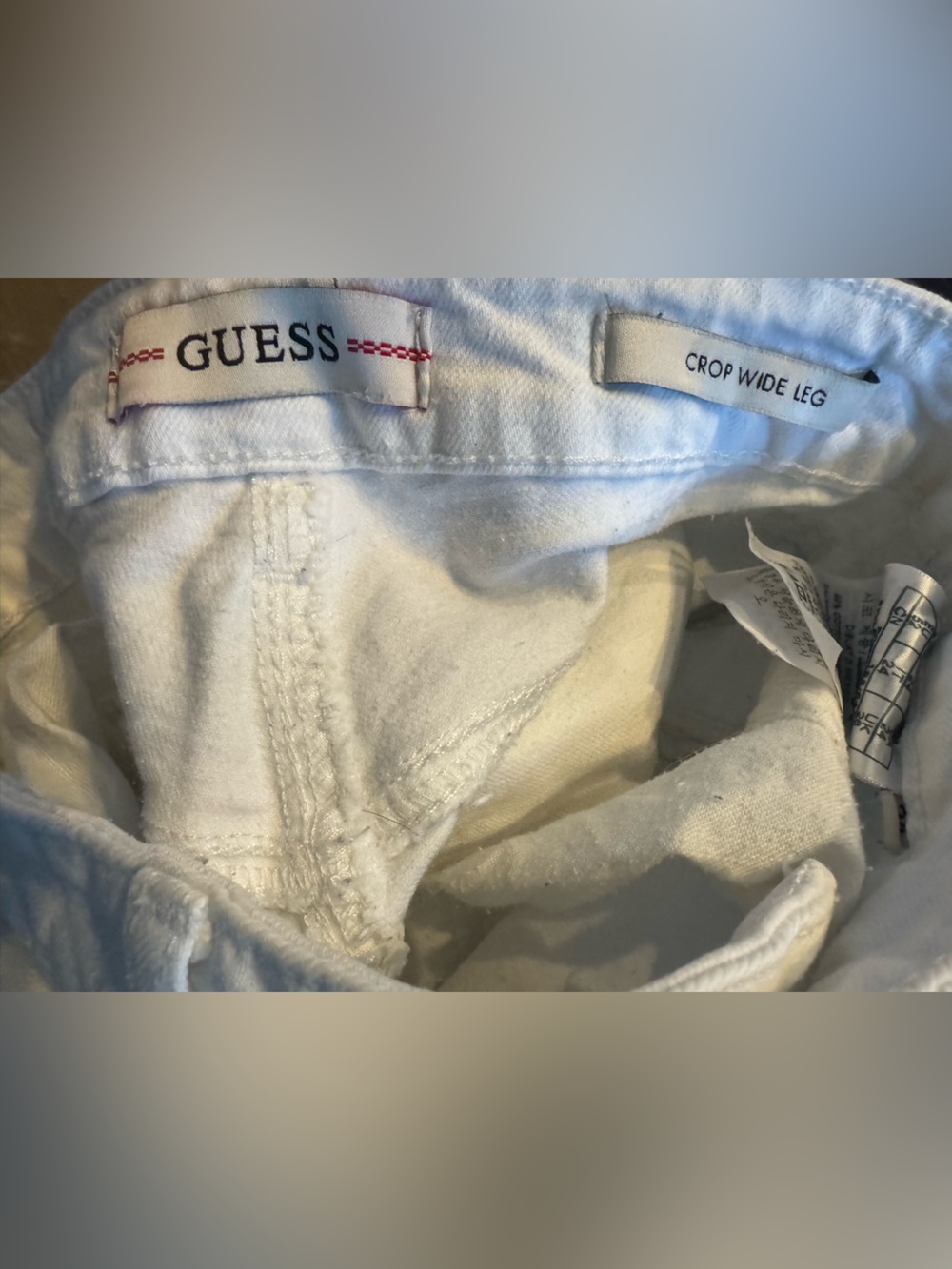 GUESS White Ripped Flare Jeans - Picture 7 of 8